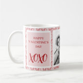 Happy Valentine's Day Couple's Photo XOXO Kaffeetasse (Links)