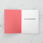 Happy Valentines Day Cousin Niedlich Cupcake Feiertagskarte (Innenseite)