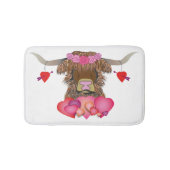 Happy Valentines Day Cow Badematte (Vorderseite)