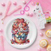 Happy Valentines Day Cupcake Pappteller (Party)