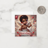 Happy Valentines Day Cupid 1 Mitteilungskarte (Vorderseite/Rückseite Beispiel)