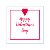 Happy Valentine's Day Cursive Script Heart Permastempel (Design)