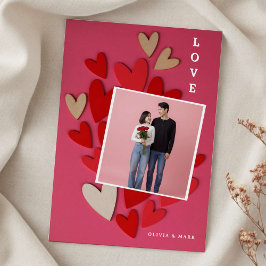 Happy Valentines Day Custom Photo Collage Love    Feiertagskarte