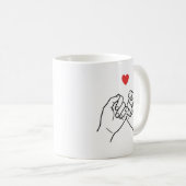 Happy Valentines Day Custom Photo Collage Romantic Kaffeetasse (VorderseiteRechts)