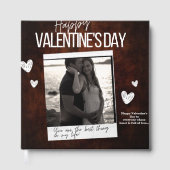 Happy Valentines Day Custom Photo Guest Book Gästebuch (Vorderseite)