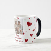 Happy Valentine's Day Custom Photo Mug Verwandlungstasse (VorderseiteRechts)