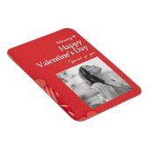 Happy valentine's day Custom Photo Red Hearts Magnet (Rechte Seite)