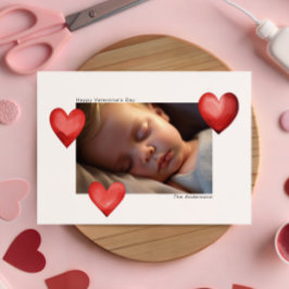 Happy Valentine's Day Custom Photograph Modern Feiertagspostkarte