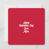 Happy Valentine's Day Custom Photograph Wavy Bow Mitteilungskarte (Rückseite)