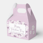 Happy Valentine's Day Custom Pink Floral Party Geschenkschachtel (Vorderseite)