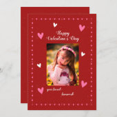 Happy Valentine's Day Customizable Dankeskarte (Vorne/Hinten)