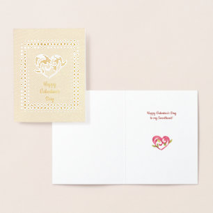 Happy Valentine's Day Customizable Folienkarte
