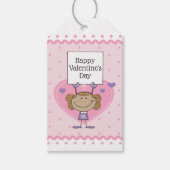 Happy Valentines Day Customizable Message Geschenkanhänger (Vorderseite)