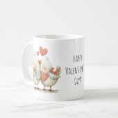 Happy Valentine's Day Cute Love Birds Kaffeetasse (Vorderseite Links)