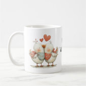 Happy Valentine's Day Cute Love Birds Kaffeetasse (Links)