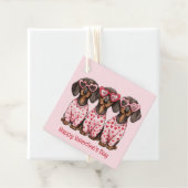 Happy Valentines Day Dackel Hunde Geschenkanhänger (Beispiel)