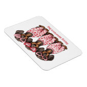 Happy Valentines Day Dackel Hunde Magnet (Rechte Seite)