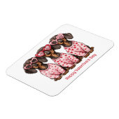 Happy Valentines Day Dackel Hunde Magnet (Linke Seite)