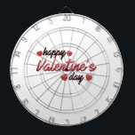 Happy Valentine's Day Dartscheibe<br><div class="desc">Der Valentinstag ist eine Feier der Liebe und Zuneigung, die jedes Jahr am 14. Februar begangen wird. Ehepaare tauschen Karten, Geschenke und Lieben aus, um ihre Beziehungen zu ehren. Der Tag ist geprägt von romantischen Gesten, wie zum Beispiel Abendessen bei Kerzenschein und herzlichen Botschaften, die eine Atmosphäre der Wärme und...</div>