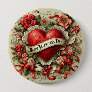 Happy Valentine's Day dekorative Abbildung Button