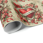 Happy Valentine's Day dekorative Abbildung Geschenkpapier (Rolleneckpunkt)