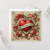 Happy Valentine's Day dekorative Abbildung Karte (Vorderseite/Rückseite Beispiel)