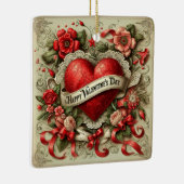 Happy Valentine's Day dekorative Abbildung Keramikornament (Rechts)