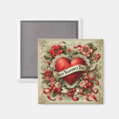 Happy Valentine's Day dekorative Abbildung Magnet (Vorderseite/Rückseite)