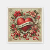 Happy Valentine's Day dekorative Abbildung Serviette (Vorderseite)