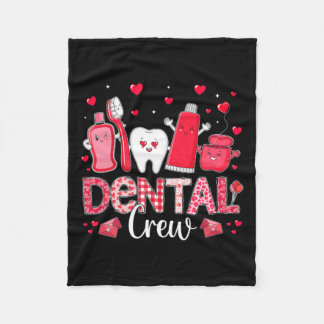 Happy Valentine's Day Dental Crew Liebe Dental Ass Fleecedecke