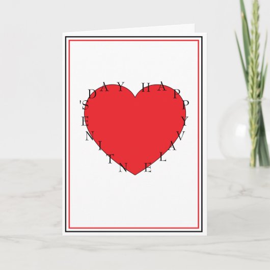 Happy Valentine's Day Design With A Poem Karte (Vorderseite)