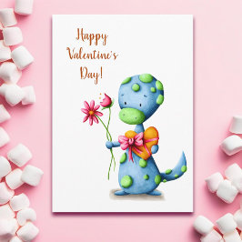 Happy Valentines Day Dinosaur Karte