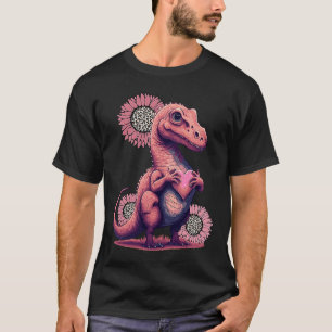 Happy Valentine's Day Dinosaurier mit Leopard Sunf T-Shirt