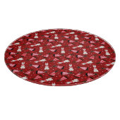 Happy Valentines Day Dobermann Hunde Schneidebrett (Ecke)