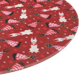 Happy Valentines Day Dobermann Hunde Schneidebrett (Ecke)