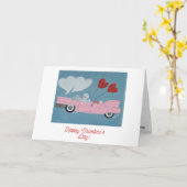 Happy Valentine's Day Doggie Folded Greeting Card Karte (Gelbe Blume)