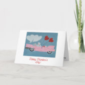 Happy Valentine's Day Doggie Folded Greeting Card Karte (Vorderseite)