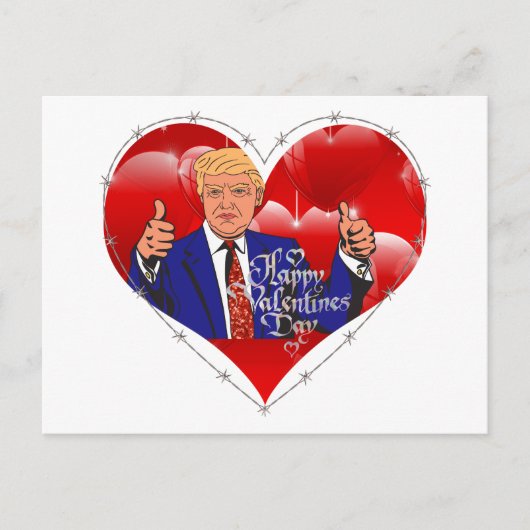Happy Valentines Day Donald Trump Feiertagspostkarte (Vorderseite)