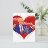Happy Valentines Day Donald Trump Feiertagspostkarte (Stehend Vorderseite)