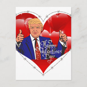 Happy Valentines Day Donald Trump Feiertagspostkarte
