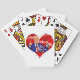 Happy Valentines Day Donald Trump Spielkarten