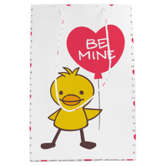 Happy Valentine's Day Duckling BE MINE Mittlere Geschenktüte