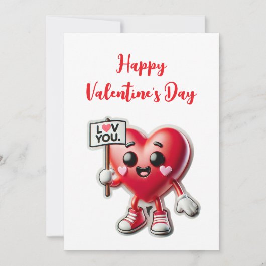 Happy Valentine's Day Einladung (Vorderseite)