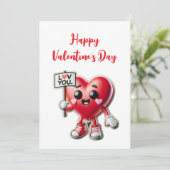 Happy Valentine's Day Einladung (Stehend Vorderseite)