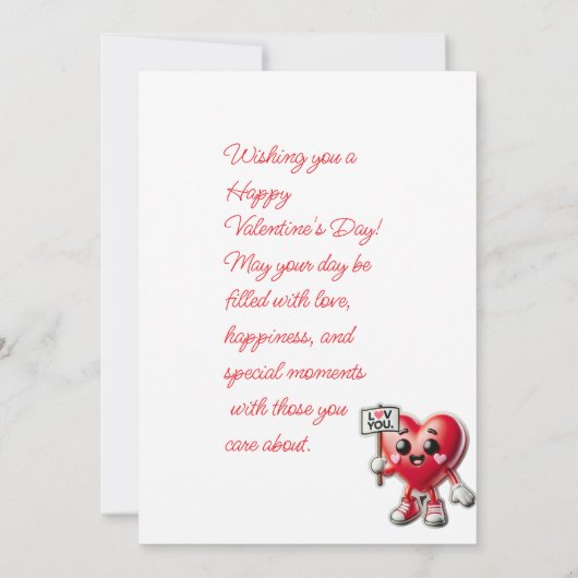 Happy Valentine's Day Einladung (Rückseite)