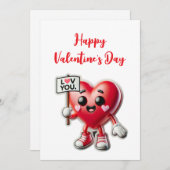 Happy Valentine's Day Einladung (Vorne/Hinten)