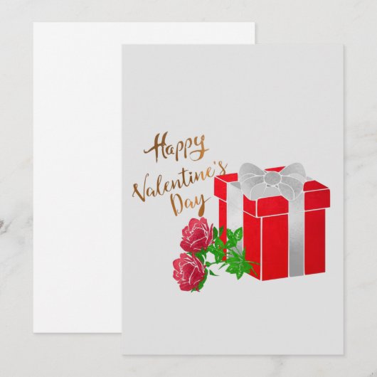 Happy Valentines Day Einladung (Vorne/Hinten)