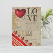 Happy Valentine's Day Einladung (Stehend Vorderseite)