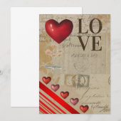 Happy Valentine's Day Einladung (Vorne/Hinten)