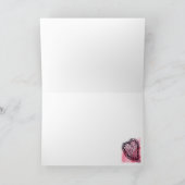 Happy Valentine's Day Elegant dekoriert Lüfter Karte (Innenseite)